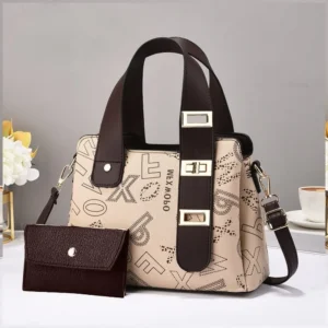 3-Lock 2-Piece Handbag Set